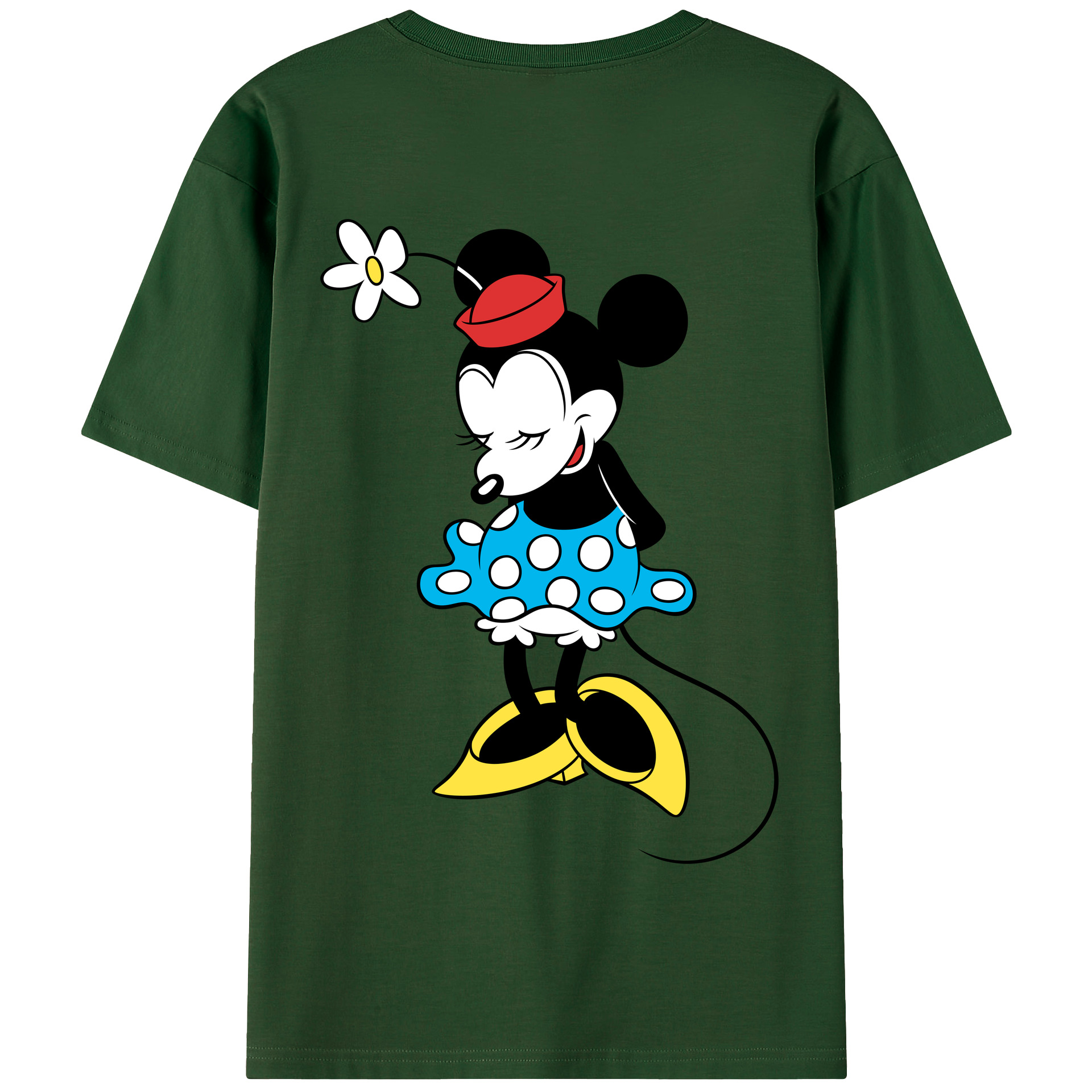 （画像用） ミッキーマウス Mickey Mouse 綿100％半袖Tシャツ（背面プリント）